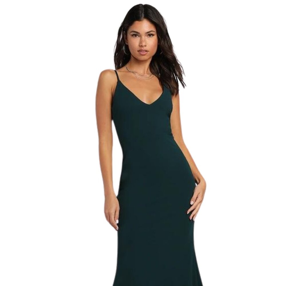Green Bridesmaid Dress | Lulus Infinite Glory Forest Green Maxi Dress | NWT